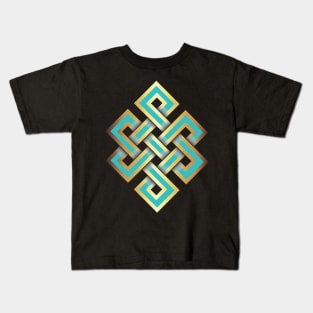 Endless knot in turquoise Kids T-Shirt